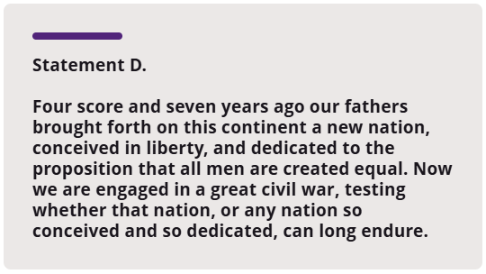 Statement D